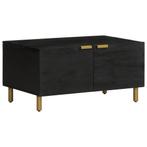 vidaXL Salontafel 80x50x40 cm bewerkt hout zwart, Huis en Inrichting, Tafels | Salontafels, Verzenden, Nieuw