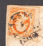 Nederland 1852 - Koning Willem III, poststuk met, Postzegels en Munten, Postzegels | Nederland, Gestempeld