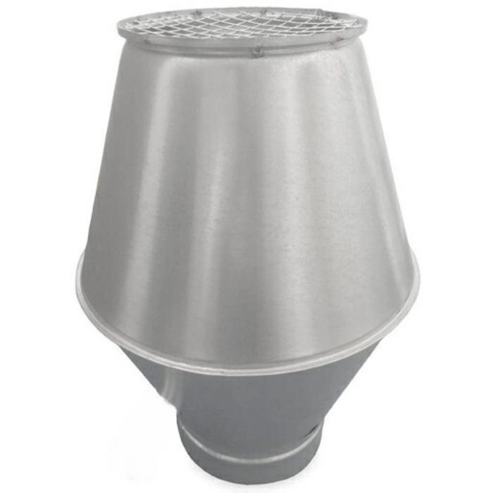 Deflectorkap Ø 150mm met aansluiting voor spiraalbuis galva, Doe-het-zelf en Bouw, Ventilatie en Afzuiging, Nieuw, Verzenden