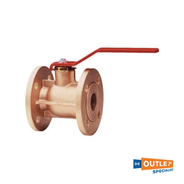 Bieden: Guidi 2 inch bronze ball valve with flange - PN16 B, Watersport en Boten, Bootonderdelen, Ophalen of Verzenden