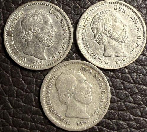 Nederland. William III (Netherlands). 5 Cents 1850/1863/1869, Postzegels en Munten, Munten | Nederland