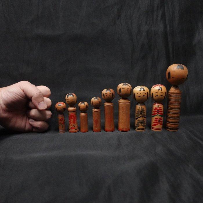 Kleine vintage Sosaku Kokeshi „“ / kokeshi-pop - Hout -, Antiek en Kunst, Antiek | Speelgoed