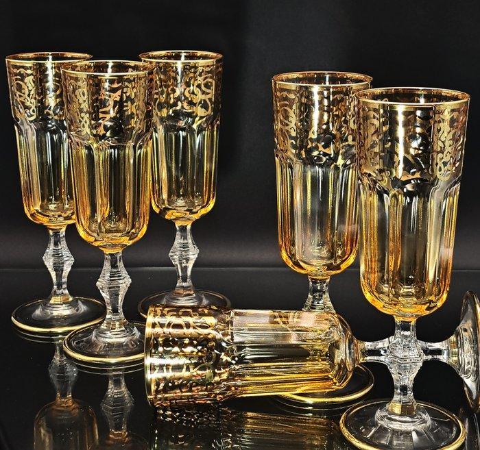 Artemisia - Champagne fluitje (6) - Monet - Kristal, Antiek en Kunst, Antiek | Glaswerk en Kristal