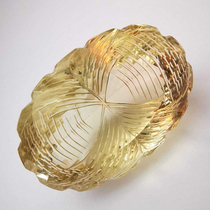 Zonder minimumprijs Citrien - 182.18 ct - Antwerp Laboratory, Handtassen en Accessoires, Edelstenen