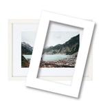 Fotolijst met passe partout 40x60cm hout wit, Huis en Inrichting, Woonaccessoires | Lijsten, Verzenden, Nieuw