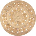 vidaXL Tapis Jute design tressé 150 cm rond, Verzenden, Neuf