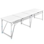 vidaXL Campingtafel inklapbaar en verstelbaar 240x60 cm, Caravans en Kamperen, Kampeermeubelen, Nieuw