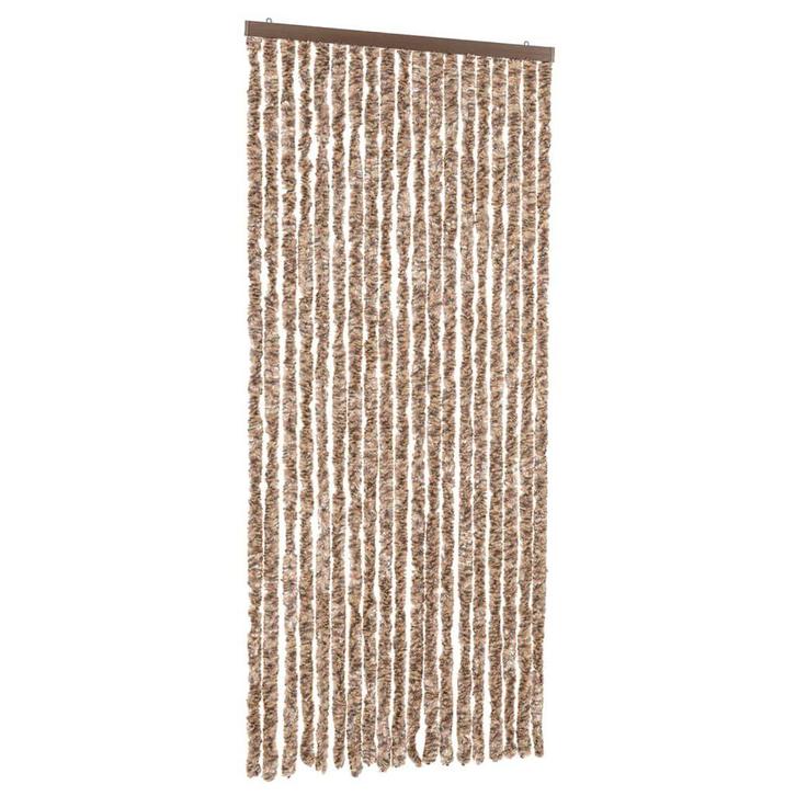 Vliegengordijn Chenille Beige/Bruin | Retour Deal | OP=OP, Doe-het-zelf en Bouw, Deuren en Vliegenramen, Nieuw, Kunststof, Hordeur