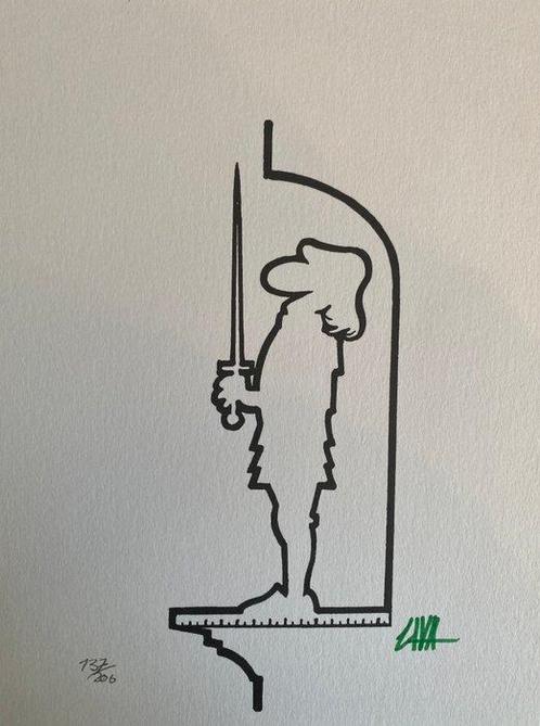 Cavandoli, Osvaldo - 1 Offset Print - La Linea - The guard -, Boeken, Strips | Comics