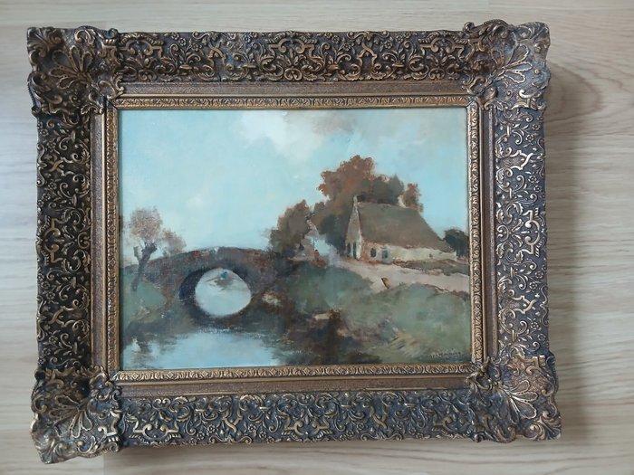 Ype Wenning (1879-1959) - Visser onder de brug, Antiek en Kunst, Kunst | Schilderijen | Klassiek
