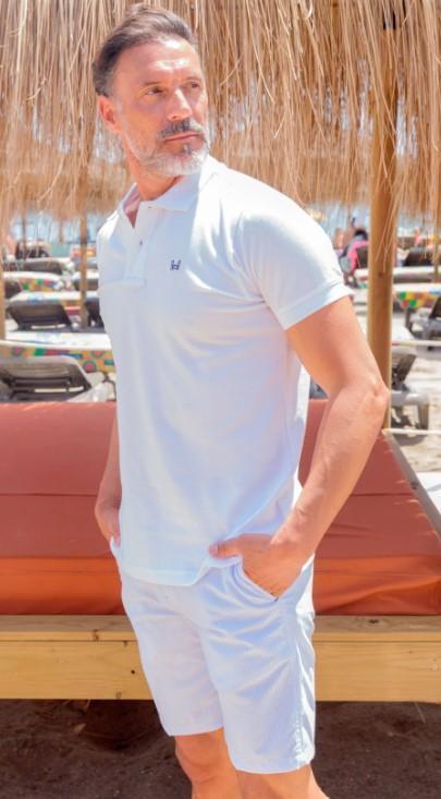 Witte polo korte mouwen, Kleding | Heren, Polo's, Nieuw, Ophalen of Verzenden