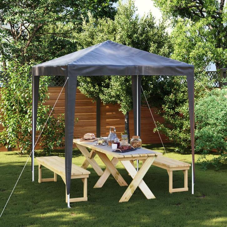 vidaXL Partytent professioneel 2x2 m antraciet, Tuin en Terras, Partytenten, Nieuw, Verzenden