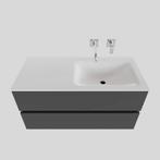 Badkamermeubel Solid Surface BWS Oslo 100x46 cm Rechts Mat, Ophalen of Verzenden, Nieuw, Bad