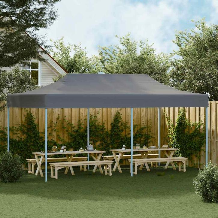 vidaXL Partytent pop-up inklapbaar 3x6 m antraciet, Jardin & Terrasse, Tonnelles, Envoi