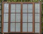 afrormosia houten terrasraam ,  raam, chassis 248 x 200, Doe-het-zelf en Bouw, Gebruikt, Deurkozijn, 225 cm of meer, Ophalen of Verzenden