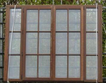 afrormosia houten terrasraam ,  raam, chassis 248 x 200 beschikbaar voor biedingen