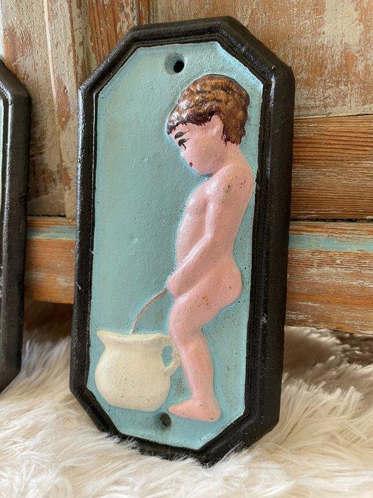 Decoratief ornament (2) - Set van twee gietijzeren, Antiek en Kunst, Curiosa en Brocante