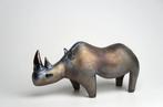 Urszula Despet - sculptuur, Gold Rhinoceros - 11 cm -