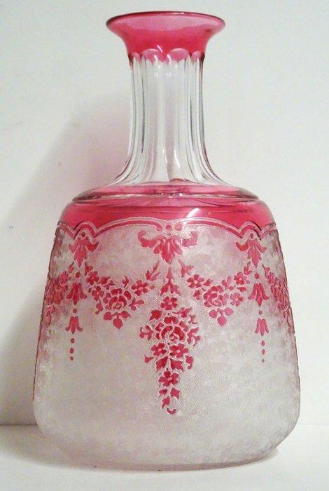 Val Saint Lambert - Léon Ledru - Karaf - Kristal - Acid cut, Antiquités & Art, Antiquités | Verre & Cristal