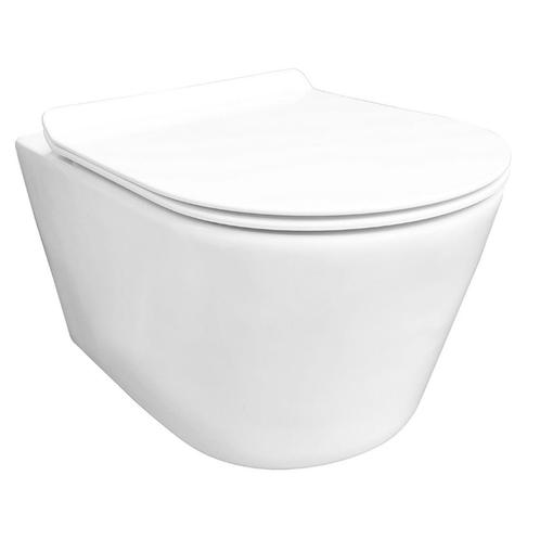 Rimless Wandcloset Wiesbaden Sity Met Toiletzitting, Doe-het-zelf en Bouw, Sanitair, Overige typen, Nieuw, Ophalen of Verzenden