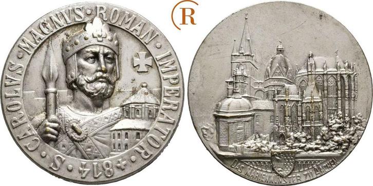 Verzilverte brons medaille auf das Marienmuenster o J, 19..., Postzegels en Munten, Penningen en Medailles, Verzenden