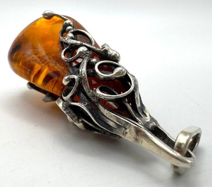 Sans Prix de Réserve - Pendentif Argent Ambre, Handtassen en Accessoires, Antieke sieraden