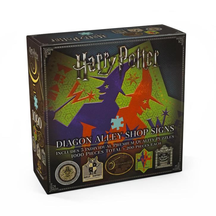 Harry Potter Diagon Alley Shop Signs 5 Puzzels (1000 stukken, Verzamelen, Harry Potter, Nieuw, Ophalen of Verzenden
