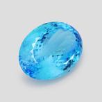 1 pcs Blauw Topaas - 91.31 ct - nternational Colored, Nieuw