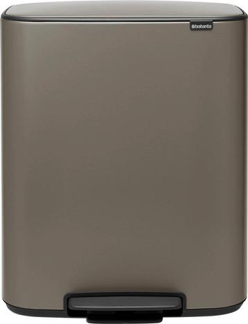 Brabantia Bo Pedal Bin 60 liter Platinum Prullenbakken beschikbaar voor biedingen