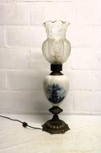 Lampadaire - bronze - cuivre - verre - Ancienne lampe en