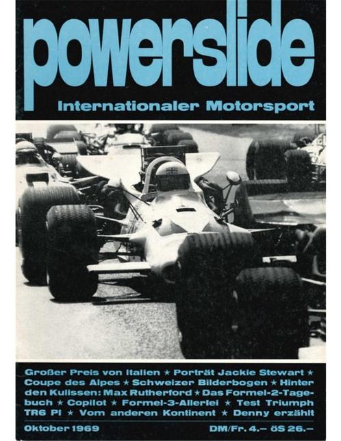 1969 POWERSLIDE MAGAZINE 10 DUITS, Boeken, Auto's | Folders en Tijdschriften
