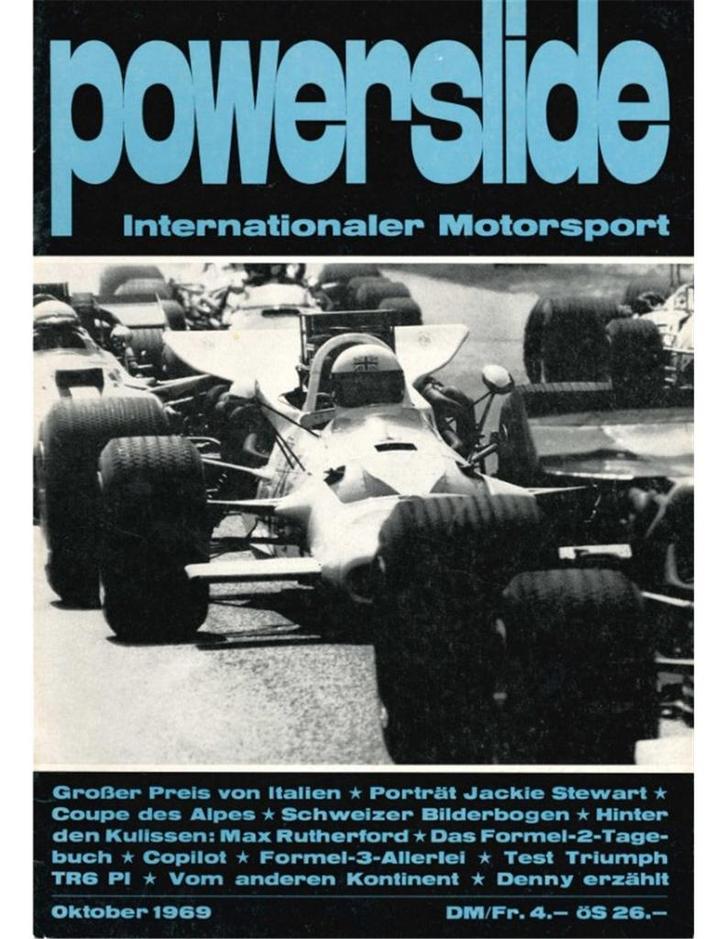 1969 POWERSLIDE MAGAZINE 10 DUITS, Boeken, Auto's | Folders en Tijdschriften