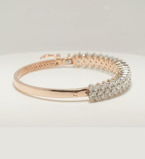 Armband - 14 karaat Roségoud - 3.51ct. tw. Diamant, Handtassen en Accessoires, Armbanden