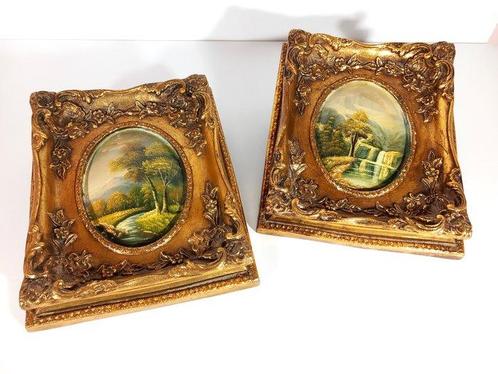 Paesaggio con cornice barocca, Antiek en Kunst, Curiosa en Brocante