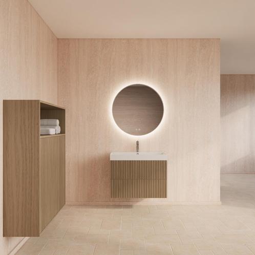 Badmeubelset BWS Hybris Corn Silk Met Wastafel 70 cm, Doe-het-zelf en Bouw, Sanitair, Bad, Nieuw, Ophalen of Verzenden