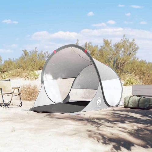 vidaXL Strandtent pop-up waterdicht grijs, Caravans en Kamperen, Tenten, Nieuw, Verzenden