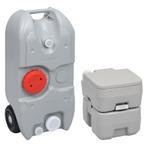 vidaXL Campingtoilet en watertankset draagbaar, Caravans en Kamperen, Kampeeraccessoires, Nieuw