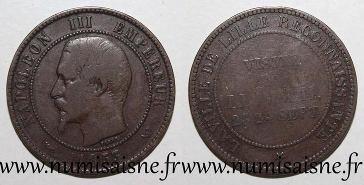 France Frankreich Km M24 10 Centimes 1853 Typ Napoleon Ii..., Postzegels en Munten, Munten | Europa | Niet-Euromunten, België