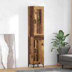 vidaXL Highboard Oud Hout 34,5 x 34 x 180 cm Bewerkt hout, Huis en Inrichting, Kasten | Dressoirs, Verzenden, Nieuw