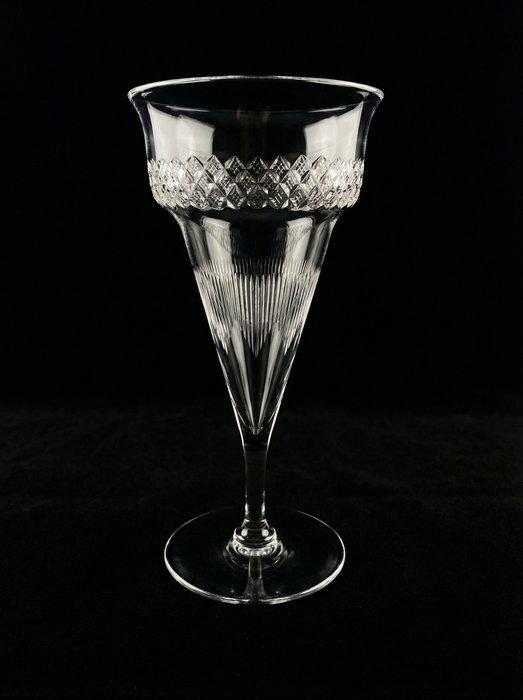 Wijnglas (6) - Kristal - Decoratie met twee zones, Antiek en Kunst, Antiek | Meubels | Tafels