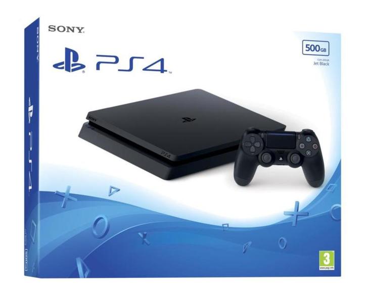 Playstation 4 Slim 500GB + V2 Controller in Doos, Games en Spelcomputers, Spelcomputers | Sony PlayStation 4, Zo goed als nieuw