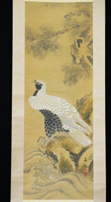 Absolute auction – Antique Japanese Hanging Scroll “Eagle on, Antiek en Kunst, Antiek | Overige Antiek