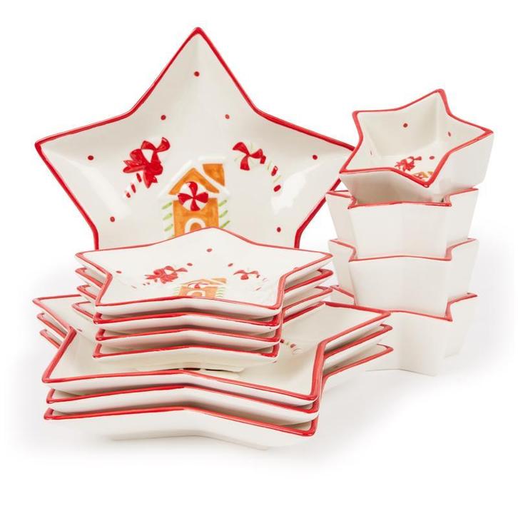 Service de table - Noël - 12 pièces | 4 personnes, Divers, Noël, Neuf, Envoi