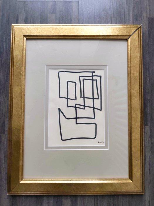 Siep Van Den Berg (1913-1998) - Geometrische compositie, Antiek en Kunst, Kunst | Designobjecten