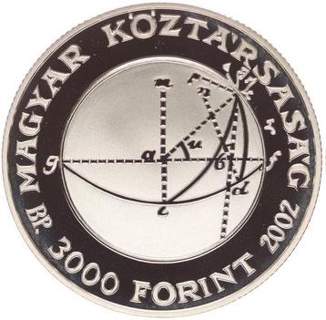 Hongarije. 3000 Forint 2002 János Bolyai 1 Oz Proof beschikbaar voor biedingen