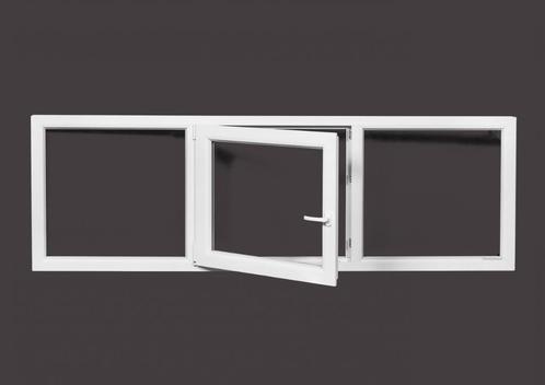 PVC raam vast-draaikiep-vast b200xh80 cm Wit, Doe-het-zelf en Bouw, Glas en Ramen, Dubbelglas, Nieuw, Gevelraam of Ruit, 80 tot 120 cm