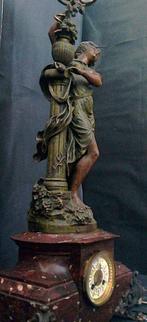 Figurale pendule - Art Nouveau Marmer, Brons - 1900-1910 -