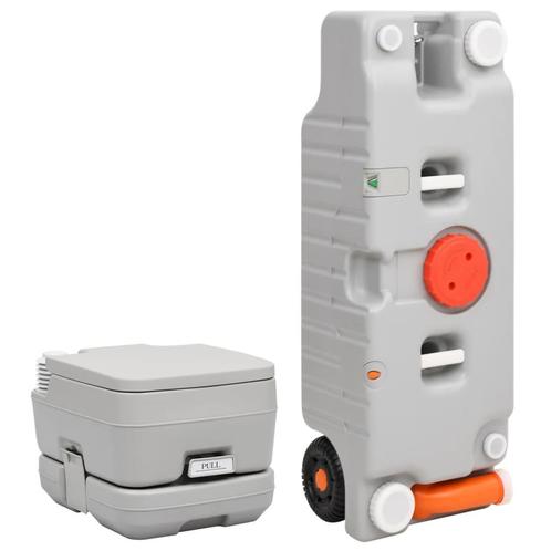 vidaXL Campingtoilet en watertankset draagbaar, Caravans en Kamperen, Kampeeraccessoires, Nieuw, Verzenden