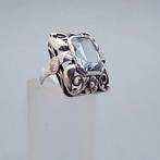 Argent, Art déco spinelle bleue (testé) - Bague