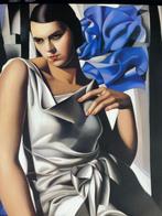 Tamara de Lempicka (after) - Ritratto di donna in bianco e